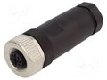 Connector: M12; plug; PIN: 4; female; straight; IP67; screw terminal LAPP 22260641