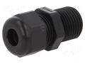 Cable gland; with long thread; M16; 1.5; IP68; polyamide; black HUMMEL HUMMEL-1209160130