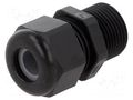 Cable gland; with long thread; M20; 1.5; IP68; polyamide; black HUMMEL HUMMEL-1209200131