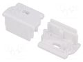 Cap for LED profiles; white; 2pcs; ABS; with hole; UNI12 TOPMET TOP-A1100001