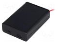 Holder; AAA,R3; Batt.no: 3; cables; 150mm; black COMF SBH-431A