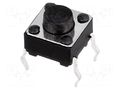 Microswitch TACT; SPST-NO; Pos: 2; 0.05A/12VDC; THT; none; 1N; 6x6mm NINIGI TACT-65K-F