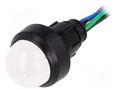 Indicator: LED; prominent; red/green/blue; 230VAC; Ø13mm; IP40 POLAM-ELTA LRGB-D20-230ACWK