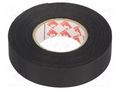 Tape: textile; W: 19mm; L: 30m; Thk: 0.15mm; caoutchouc; black; 30% SCAPA SCAPA-1820N-19/30