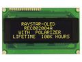 Display: OLED; alphanumeric; 20x4; Dim: 98x60x10mm; yellow; PIN: 16 RAYSTAR OPTRONICS REC002004AYPP5N001