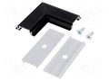 Connector 90°; black; aluminium; GROOVE10 TOPMET TOP-76530021