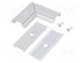 Connector 90°; natural; aluminium TOPMET TOP-76530020