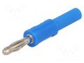 Connector: 4mm banana; adapter; 10A; 30VAC; 60VDC; blue ELECTRO-PJP PJPADA1057-BL