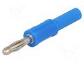 Connector: 4mm banana; adapter; 10A; 30VAC; 60VDC; blue ELECTRO-PJP PJPADA1057-BL