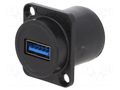 Adapter; USB A socket-front,USB AB micro socket-back; EH; black SWITCHCRAFT EHUSB3ACAB