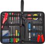 Soldering Set and Tool Set in Handy Bag, 20 Pcs - accessory set with soldering iron, screwdriver, phase tester, pliers 45243