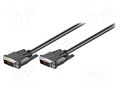 Cable; DVI-D (18+1) plug,both sides; 2m; black Goobay DVIMM181/2