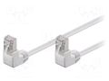Patch cord; RJ45 down angled plug,both sides; F/UTP; 5e; CCA; PVC Goobay F/UTP5-2X90-002WH