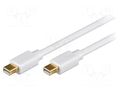 Cable; mini DisplayPort plug,both sides; 2m; white Goobay MC.2110.020WH