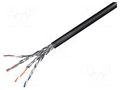 Wire; S/FTP; 4x2x23AWG; outdoor; 6a; wire; Cu; LSZH; black; CPR: Fca Goobay GOOBAY-77624