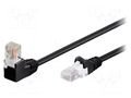 Patch cord; RJ45 plug,RJ45 angled plug; U/UTP; 5e; stranded; CCA Goobay U/UTP5-90-010BK