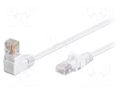 Patch cord; RJ45 plug,RJ45 angled plug; U/UTP; 5e; stranded; CCA Goobay U/UTP5-90-002WH