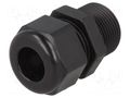 Cable gland; with long thread; PG16; IP68; polyamide; black; HSK-K HUMMEL HUMMEL-1209160160