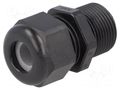 Cable gland; with long thread; PG13,5; IP68; polyamide; black HUMMEL HUMMEL-1209130161