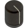 ROUND KNURLED KNOB WITH LINE IND, 6.35MM 3440-2-B