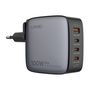 LDNIO Q408 100W USB-A + 3x USB-C mains charger (black), LDNIO Q408