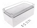 Enclosure: multipurpose; X: 124mm; Y: 244mm; Z: 102mm; EURONORD; grey FIBOX PCT122410