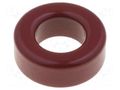 Ferrite: toroidal; L: 5.94mm; Øint: 8.53mm; Øout: 15.2mm; 6.5nH MICROMETALS T60-2