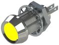 LED PANEL INDICATOR, YEL, 12.7MM, 28VDC 512-521-23