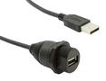 USB CBL, 2.0 SEALED A RCPT-A PLUG, 0.5M PXP0023/A/0M50/A