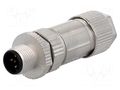 Connector: M12; plug; PIN: 5; male; 250V; straight; IP67,IP68; 4A AMPHENOL LTW MSAS-05BMMB-SL7001