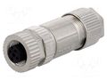 Connector: M12; plug; PIN: 5; female; 250V; straight; IP67,IP68; 4A AMPHENOL LTW MSAS-05BFFB-SL7001