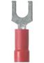 TERMINAL, FORK, #6, 22-16AWG, RED PV18-6F-CY