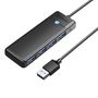 Orico Hub USB-A to 4xUSB-A 3.0 - black, Orico PAPW4A-U3-015-BKEPIP