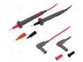 Test leads; Inom: 20A; Len: 1m; probe tip,banana plug 4mm; Ø: 2mm BEHA-AMPROBE TL1306