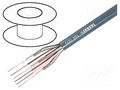 Wire: AV; 3x0.14mm2,3x0.22mm2; 100m; Cu; grey; 6; stranded; 50Ω TASKER TAS-TSK1073