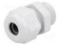 Cable gland; PG9; IP54; polyamide; light grey; UL94V-0; HSK-K HUMMEL HUMMEL-1209090015