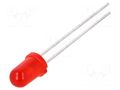 LED; red; 5mm; 5.6÷19mcd; 50°; Front: convex; 2÷2.6VDC; No.of term: 2 LITEON LTL-307E
