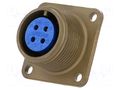 Connector: circular; socket; PIN: 4; female; soldering; 97; 13A AMPHENOL 97-3102A-14S-2S