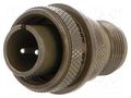 Connector: circular; plug; for cable; PIN: 2; male; soldering; 97 AMPHENOL 97-3106A-12S-3P