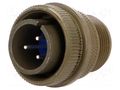 Connector: circular; plug; for cable; PIN: 3; male; soldering; 97 AMPHENOL 97-3106A-16S-5P