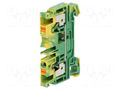 Splice terminal: rail; spring clamp; yellow-green; wemid; 4mm2 WEIDMÜLLER A2C4PE