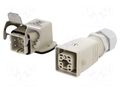 Connector: HDC; male + female; HA; PIN: 5; 16A; 400V; 4+PE; size 1 WEIDMÜLLER KIT-HA04.406M
