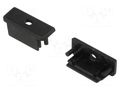 Cap for LED profiles; black; 2pcs; ABS; with hole; SURFACE14 TOPMET TOP-A2110002