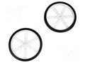Wheel; white; Shaft: D spring; push-in; Ø: 80mm; Shaft dia: 3mm POLOLU POLOLU-1434