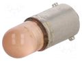 LED lamp; orange; BA9S; 12VDC; 12VAC POLAM-ELTA LO-BA9S-12AC/DC