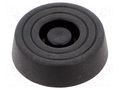 Quick mounting foot; black; polyetylene; A: 10mm; B: 28.5mm; E: 14mm FIX&FASTEN FF-6