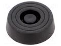 Quick mounting foot; black; polyetylene; A: 10mm; B: 28.5mm; E: 14mm FIX&FASTEN FF-6