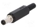 Connector: DC supply; plug; female; 5.5/2.1mm; with strain relief LUMBERG 1633-03