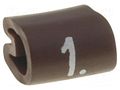 Markers; Marking: 1; 7.9÷12.7mm; PVC; brown; -45÷70°C; leaded TE Connectivity TE-06241101