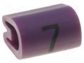 Markers; Marking: 7; 3.8÷6.3mm; PVC; violet; -45÷70°C; leaded TE Connectivity TE-06181707